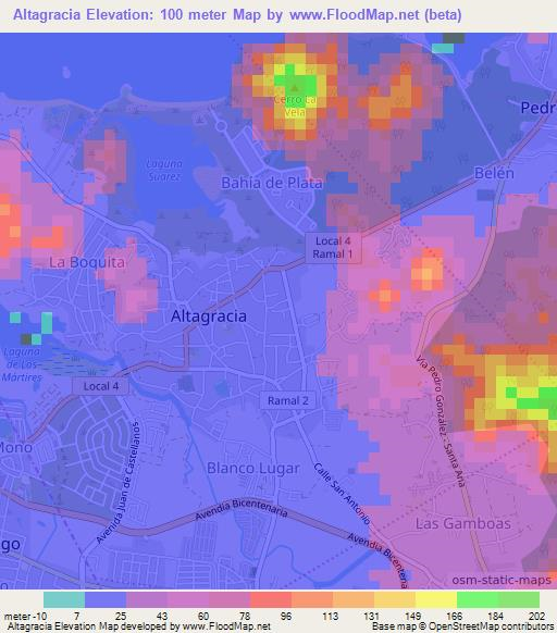 Altagracia,Venezuela Elevation Map