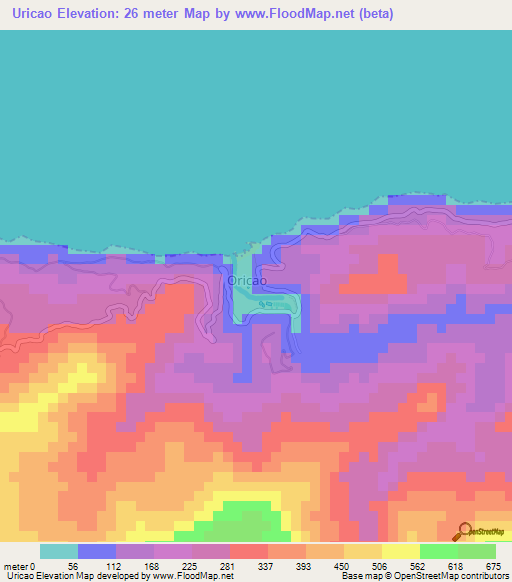 Uricao,Venezuela Elevation Map