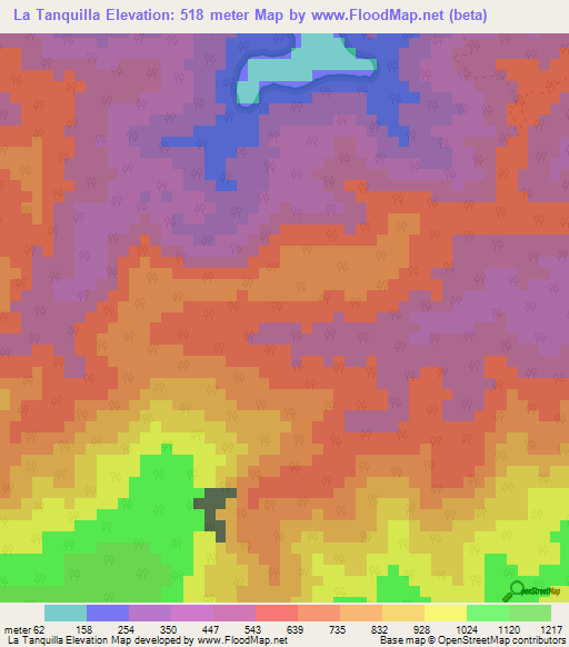 La Tanquilla,Venezuela Elevation Map
