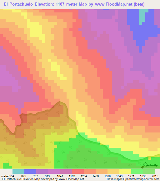 El Portachuelo,Venezuela Elevation Map