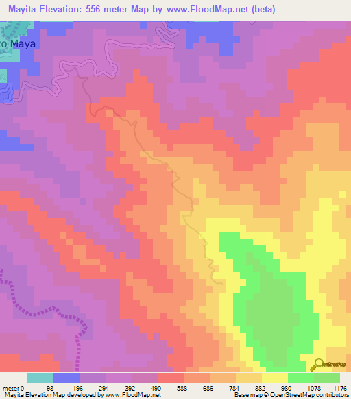 Mayita,Venezuela Elevation Map