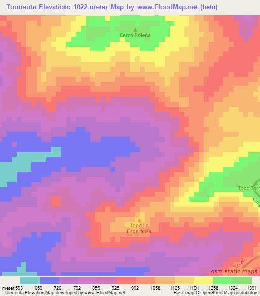Tormenta,Venezuela Elevation Map