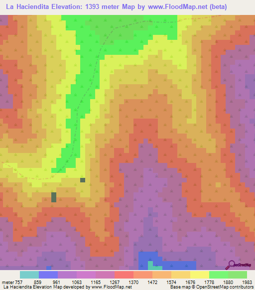 La Haciendita,Venezuela Elevation Map