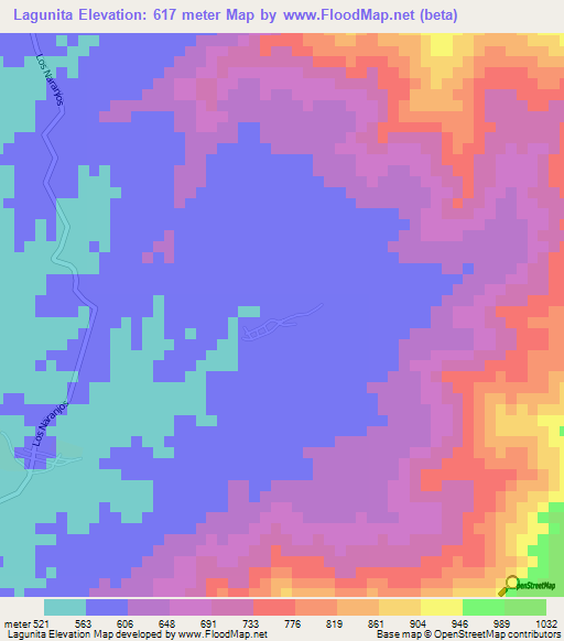 Lagunita,Venezuela Elevation Map
