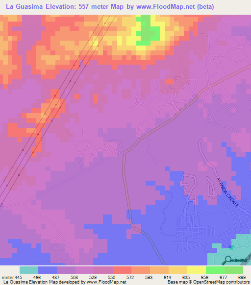 La Guasima,Venezuela Elevation Map