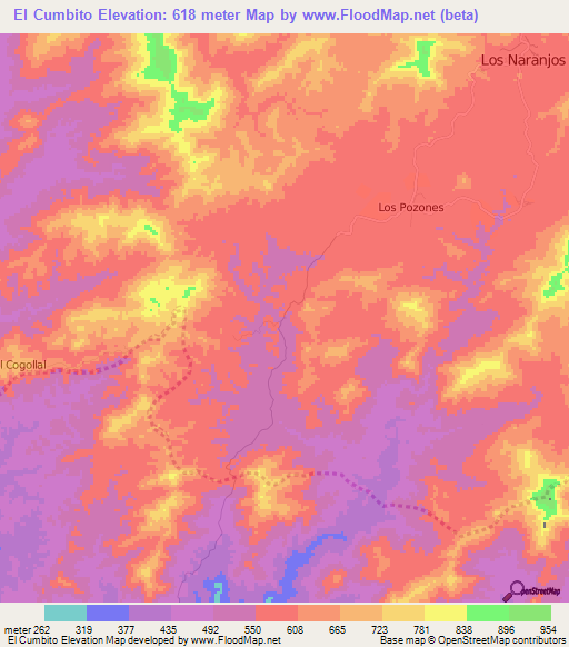 El Cumbito,Venezuela Elevation Map