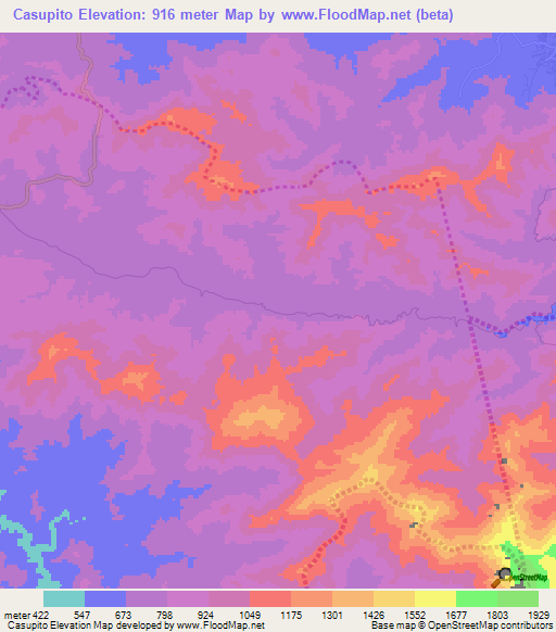 Casupito,Venezuela Elevation Map