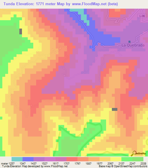 Tunda,Venezuela Elevation Map