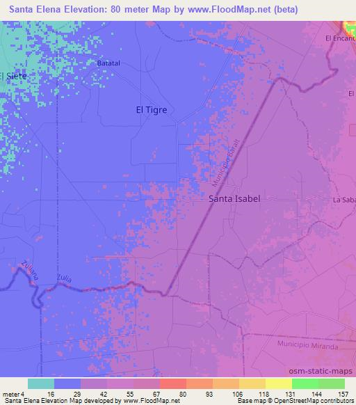Santa Elena,Venezuela Elevation Map