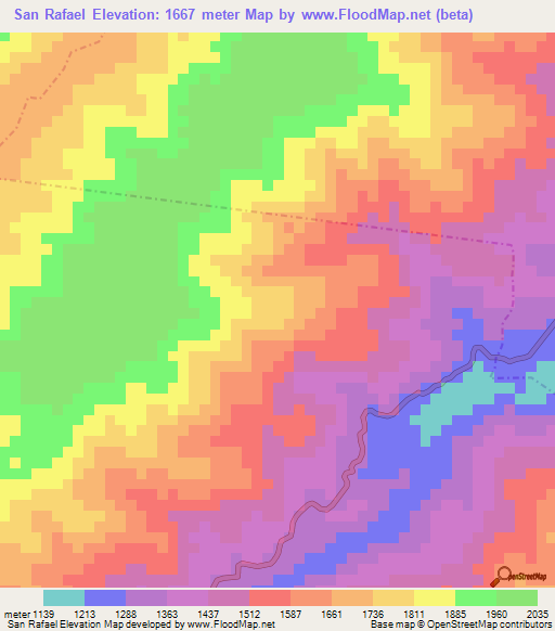 San Rafael,Venezuela Elevation Map