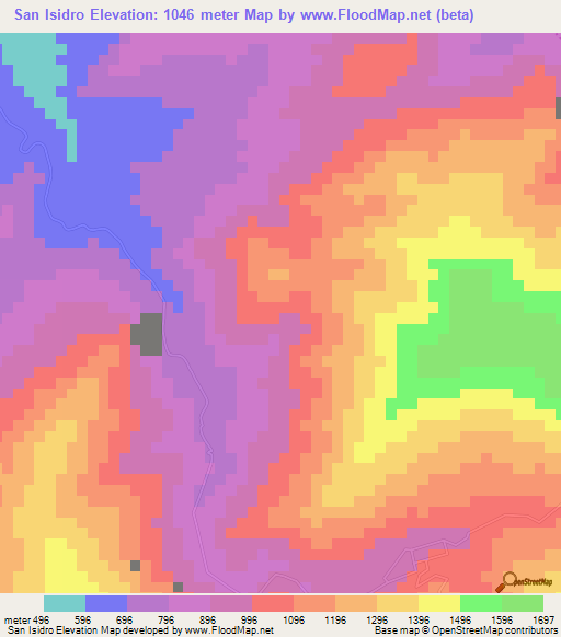San Isidro,Venezuela Elevation Map