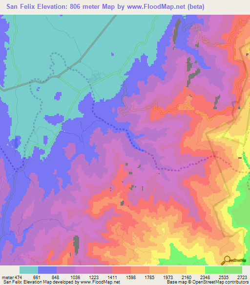 San Felix,Venezuela Elevation Map