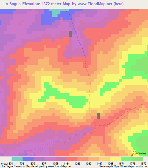 La Sagua,Venezuela Elevation Map