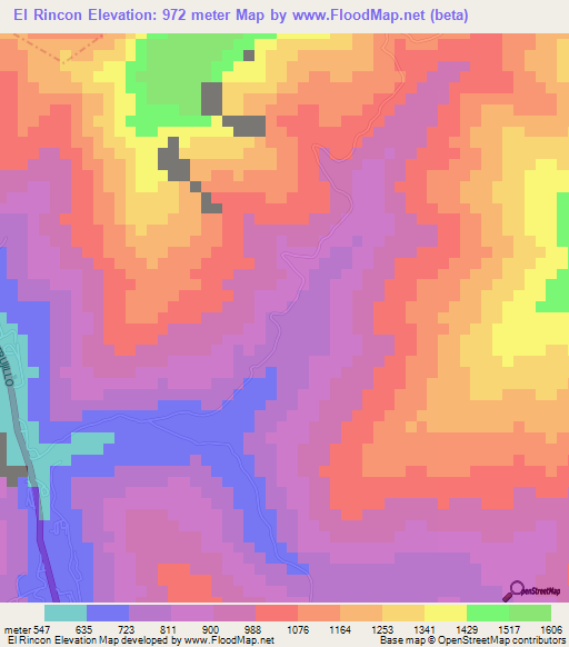 El Rincon,Venezuela Elevation Map