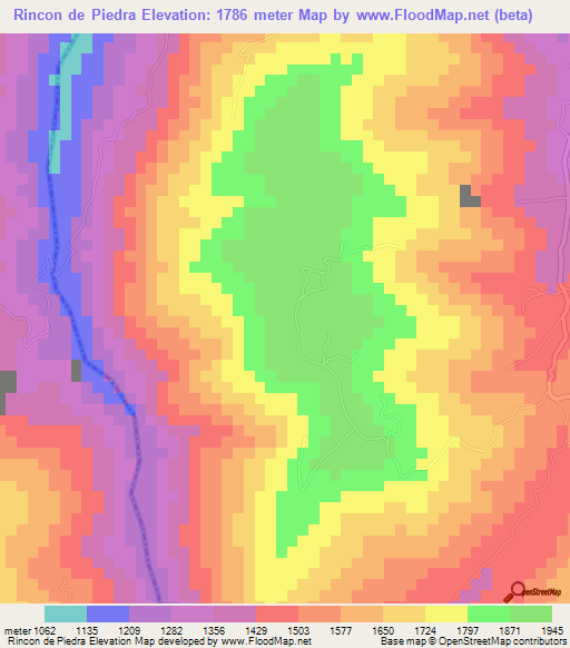 Rincon de Piedra,Venezuela Elevation Map