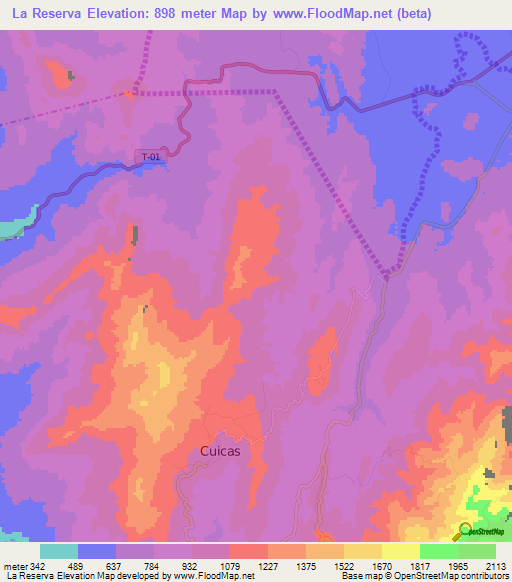 La Reserva,Venezuela Elevation Map