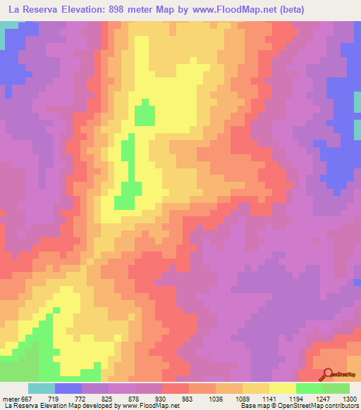 La Reserva,Venezuela Elevation Map