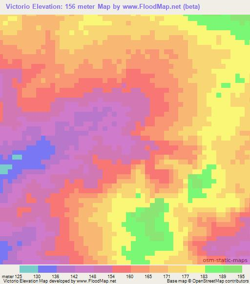 Victorio,Venezuela Elevation Map