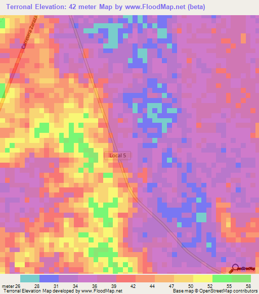 Terronal,Venezuela Elevation Map