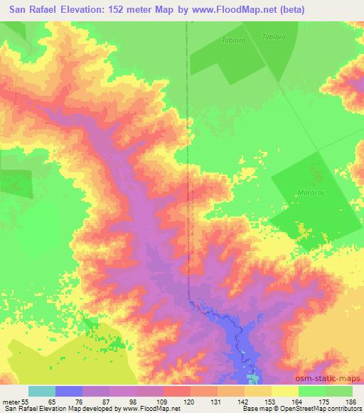 San Rafael,Venezuela Elevation Map