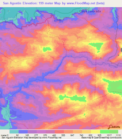 San Agustin,Venezuela Elevation Map