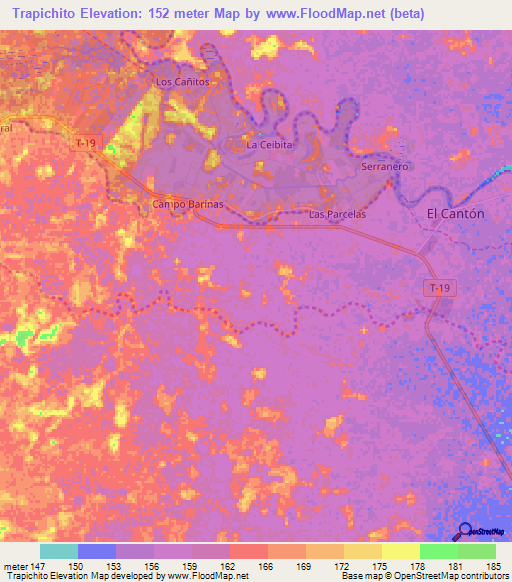 Trapichito,Venezuela Elevation Map