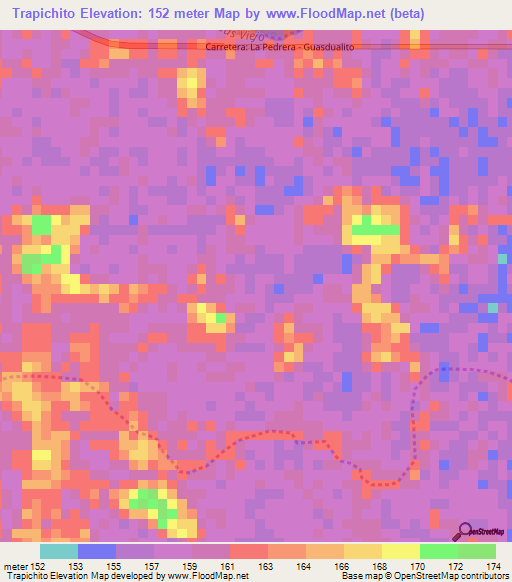 Trapichito,Venezuela Elevation Map