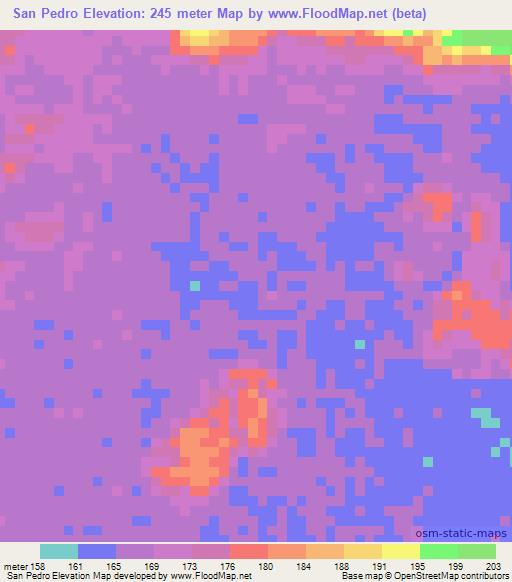 San Pedro,Venezuela Elevation Map