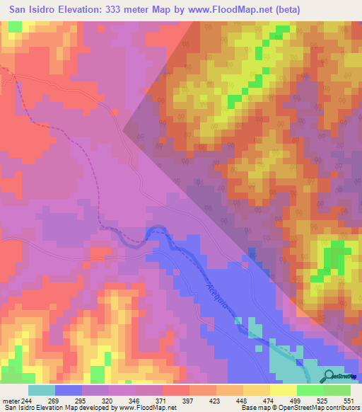 San Isidro,Venezuela Elevation Map