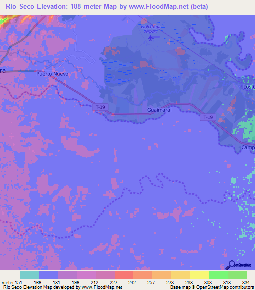 Rio Seco,Venezuela Elevation Map