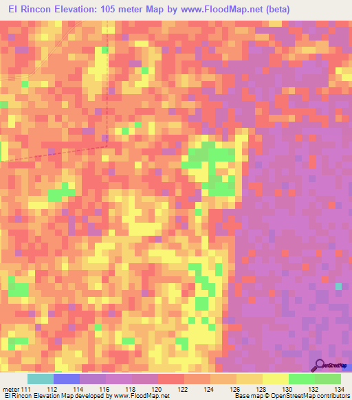 El Rincon,Venezuela Elevation Map
