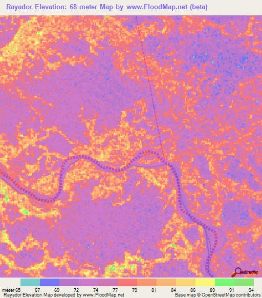 Rayador,Venezuela Elevation Map