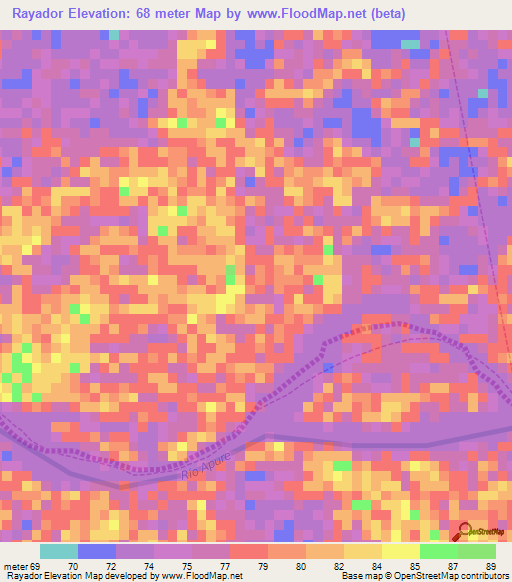 Rayador,Venezuela Elevation Map
