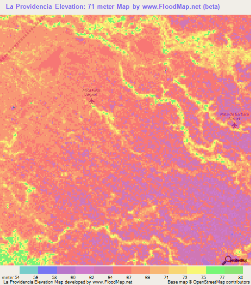 La Providencia,Venezuela Elevation Map