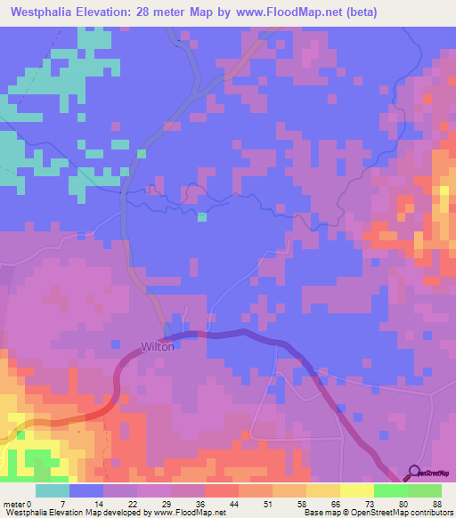Westphalia,Jamaica Elevation Map