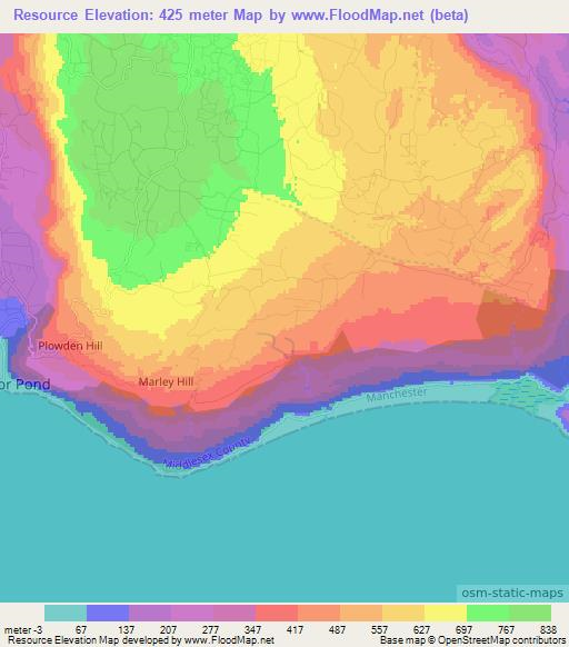 Resource,Jamaica Elevation Map
