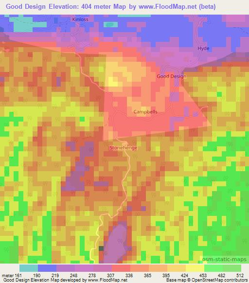 Good Design,Jamaica Elevation Map
