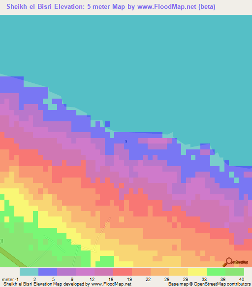 Sheikh el Bisri,Egypt Elevation Map