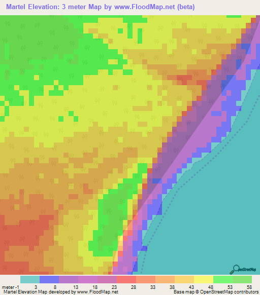 Martel,Dominican Republic Elevation Map