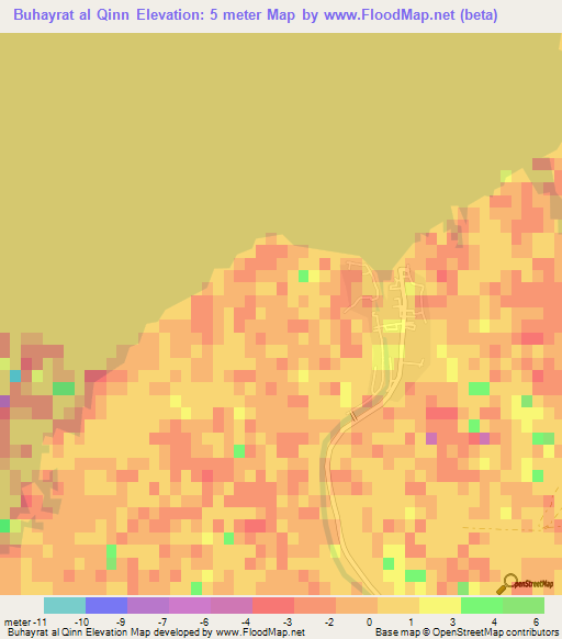 Buhayrat al Qinn,Egypt Elevation Map