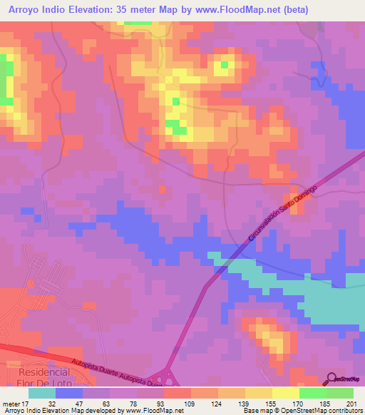 Elevation of Arroyo Indio,Dominican Republic Elevation Map, Topography