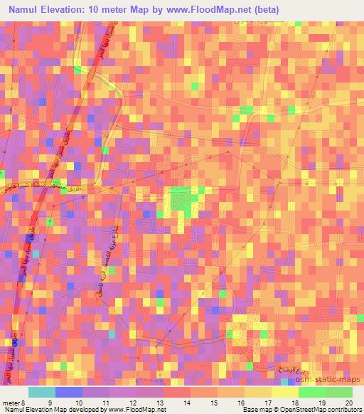 Namul,Egypt Elevation Map