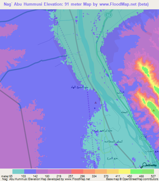 Nag` Abu Hummusi,Egypt Elevation Map