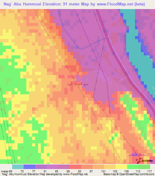 Nag` Abu Hummusi,Egypt Elevation Map