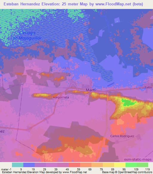 Esteban Hernandez,Cuba Elevation Map