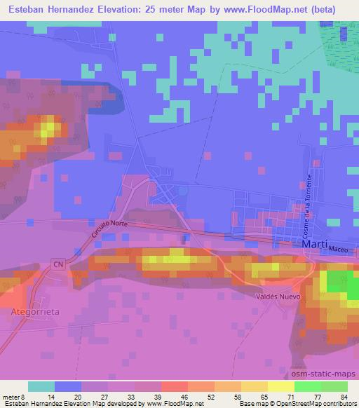 Esteban Hernandez,Cuba Elevation Map