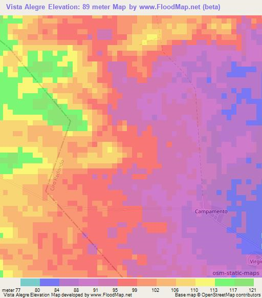 Vista Alegre,Cuba Elevation Map
