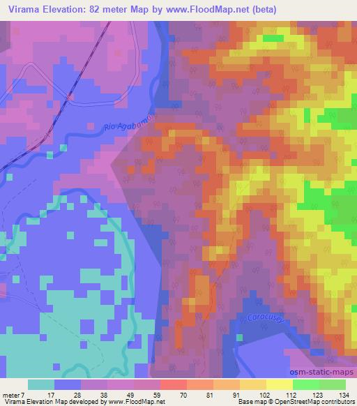 Virama,Cuba Elevation Map