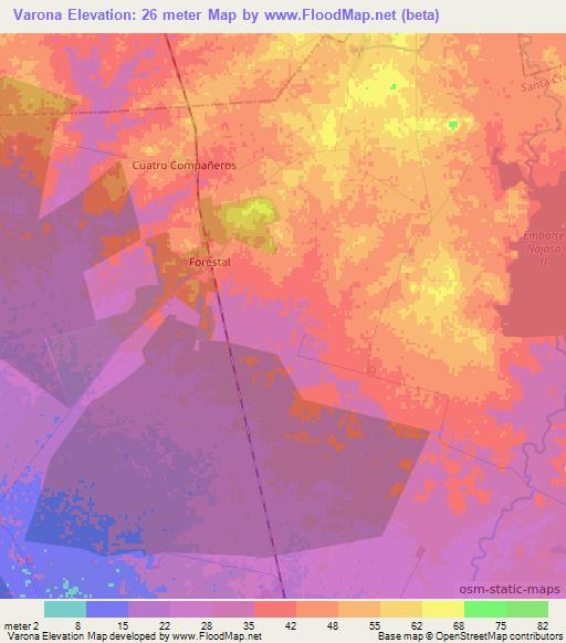 Varona,Cuba Elevation Map