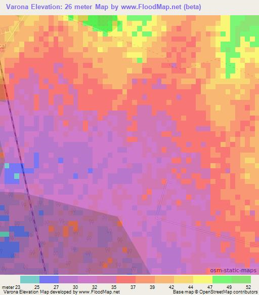 Varona,Cuba Elevation Map